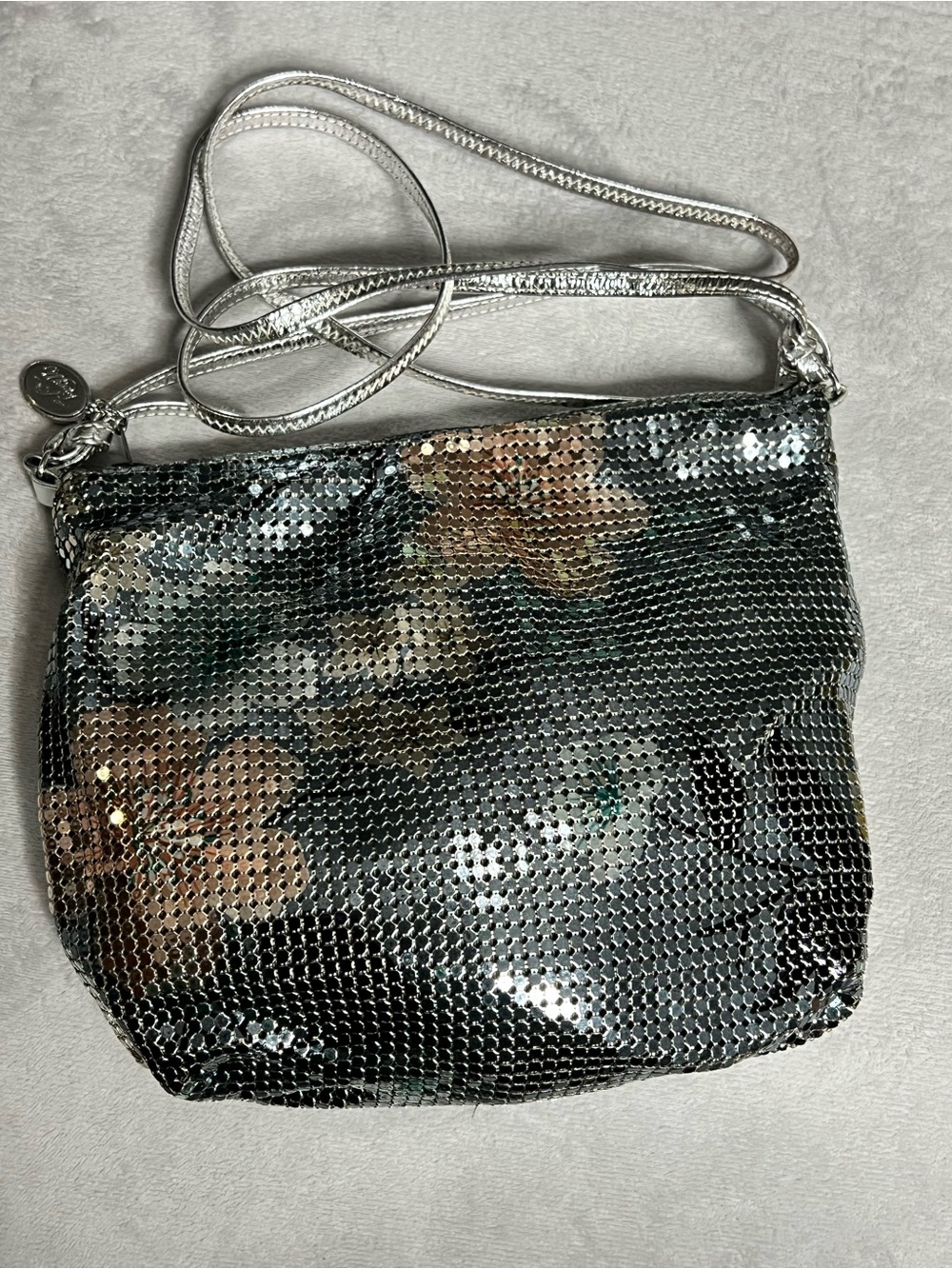 Vintage Whiting & Davis Metallic Mesh Crossbody Bag